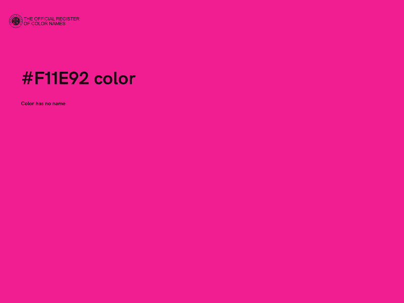 #F11E92 color image