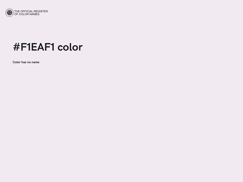 #F1EAF1 color image