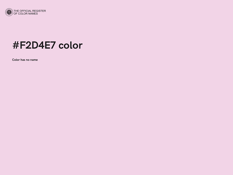#F2D4E7 color image