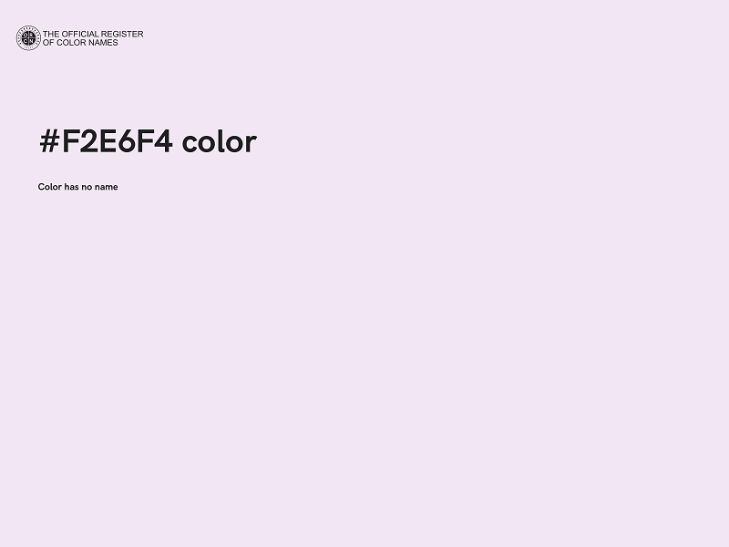 #F2E6F4 color image