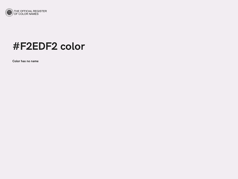 #F2EDF2 color image