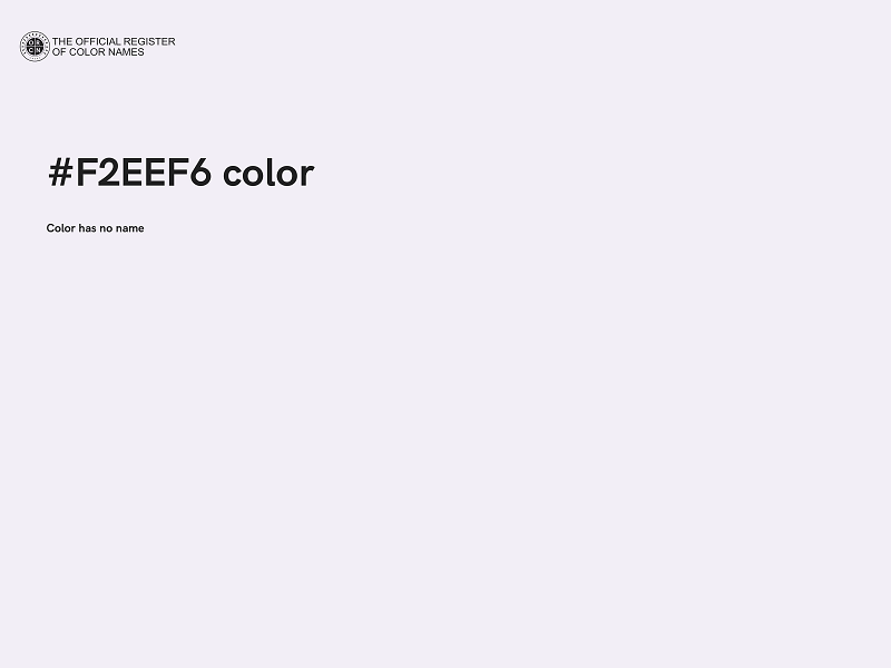 #F2EEF6 color image