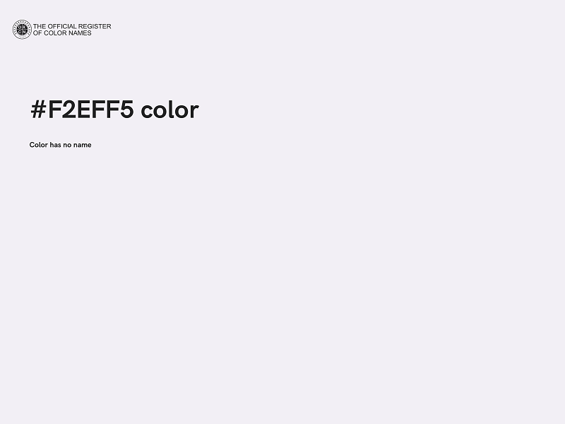 #F2EFF5 color image