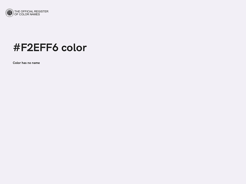 #F2EFF6 color image