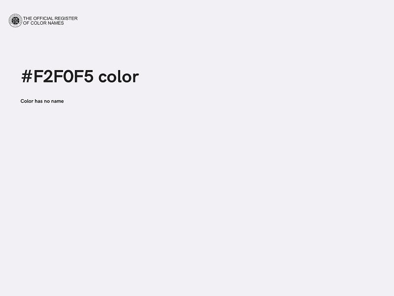 #F2F0F5 color image