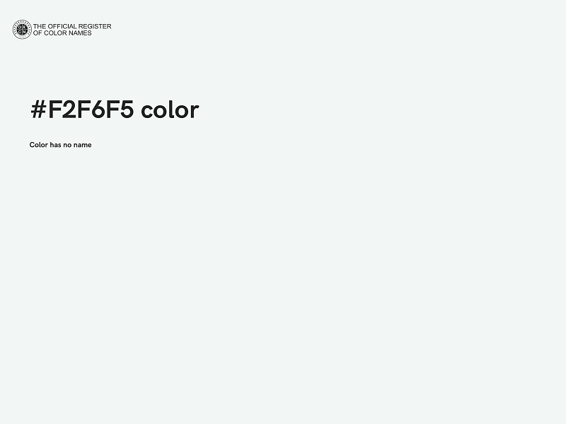#F2F6F5 color image