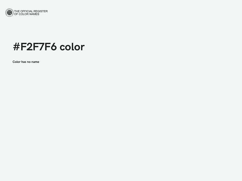 #F2F7F6 color image