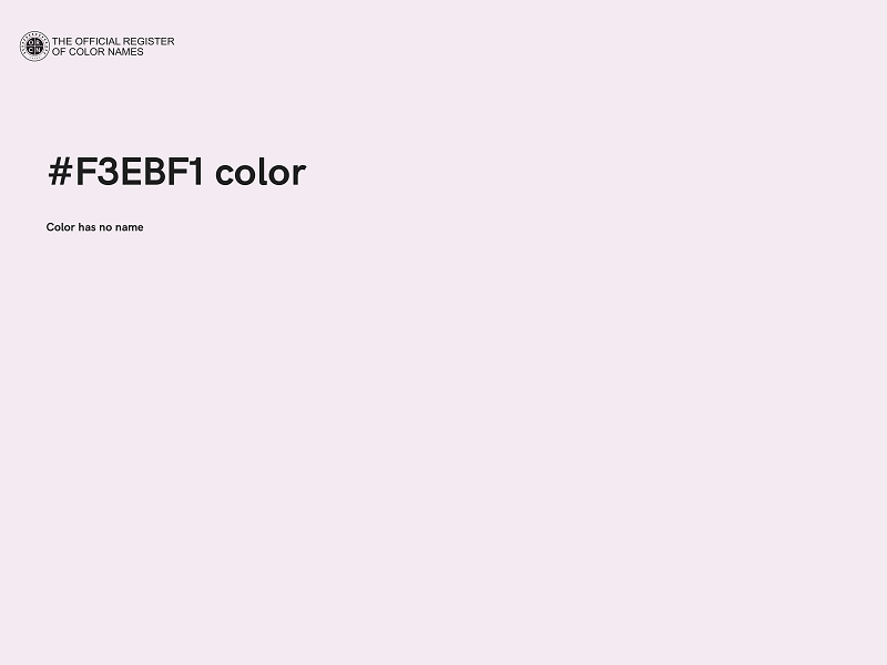 #F3EBF1 color image