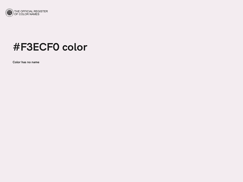 #F3ECF0 color image