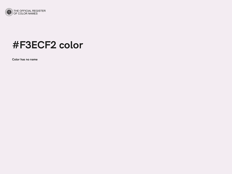 #F3ECF2 color image