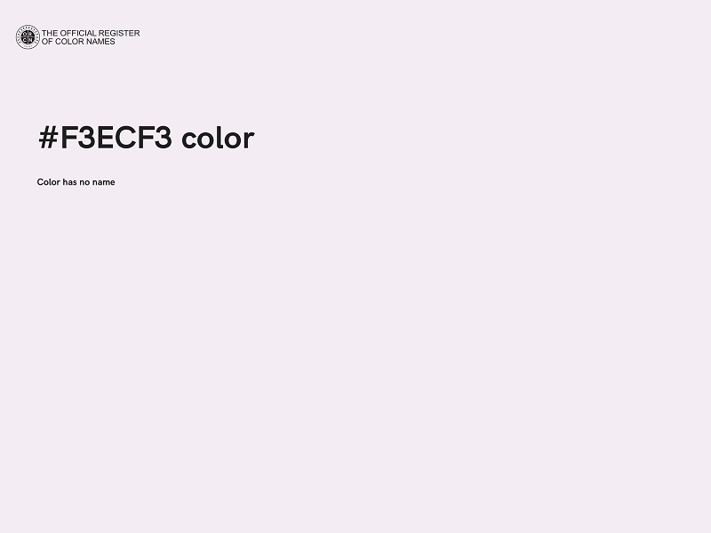 #F3ECF3 color image