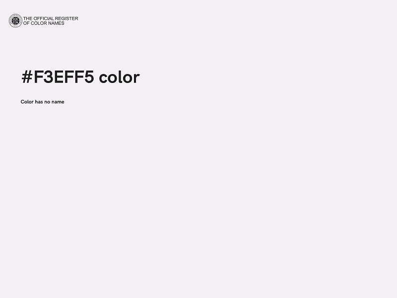 #F3EFF5 color image