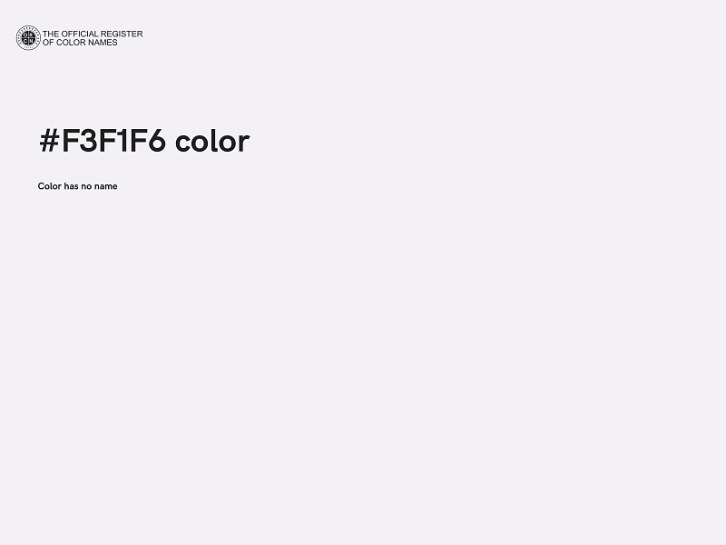 #F3F1F6 color image