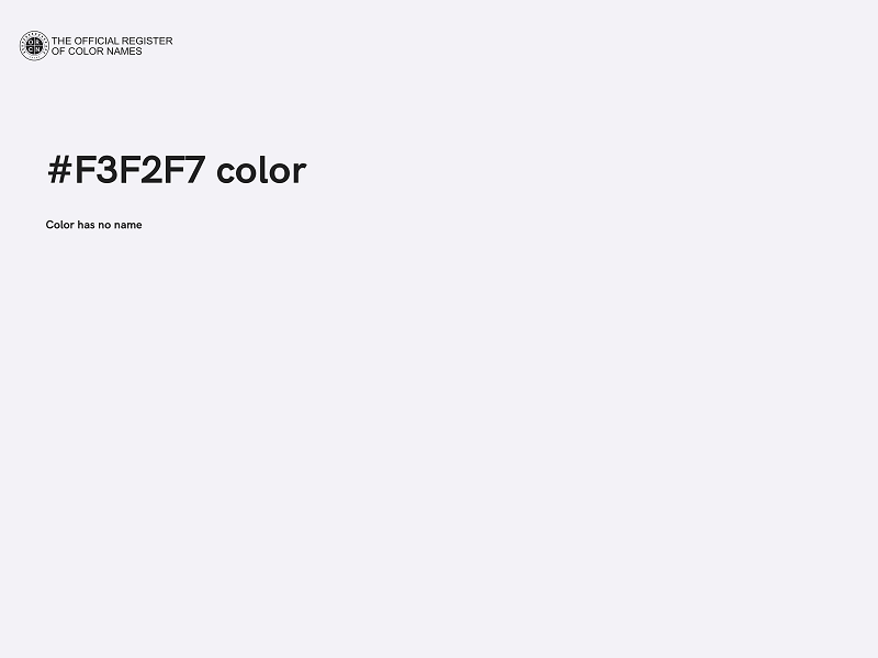 #F3F2F7 color image