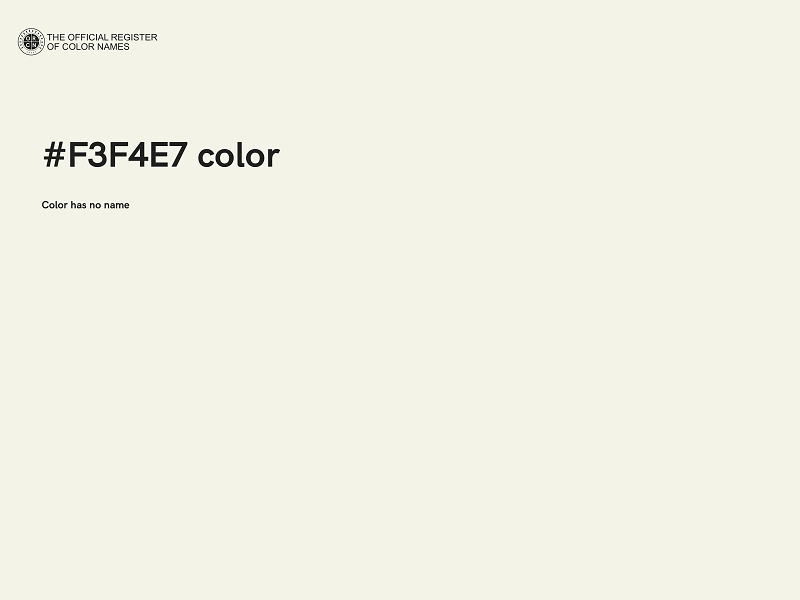 #F3F4E7 color image