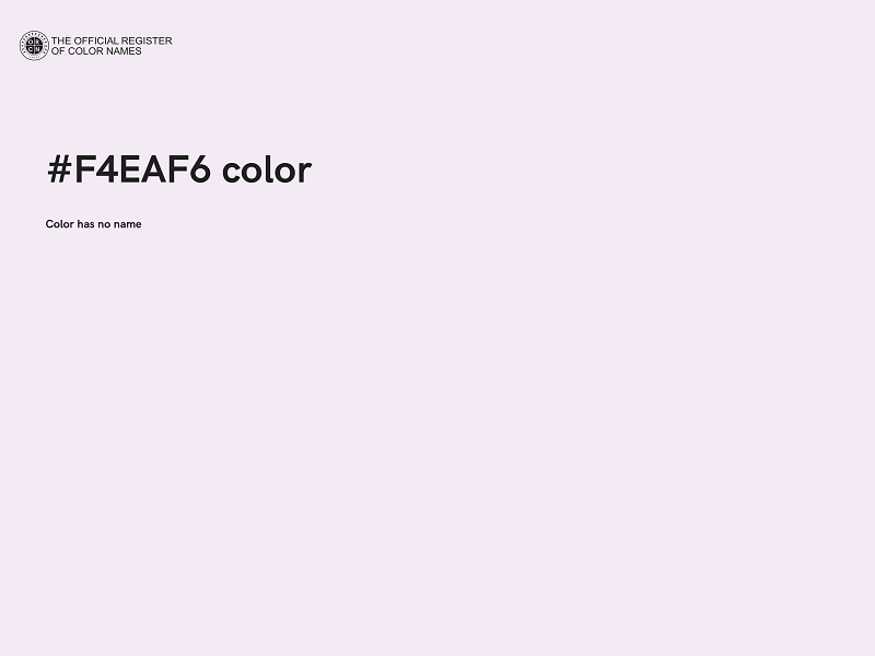 #F4EAF6 color image