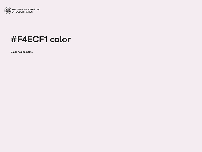 #F4ECF1 color image