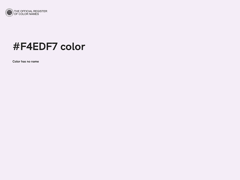 #F4EDF7 color image