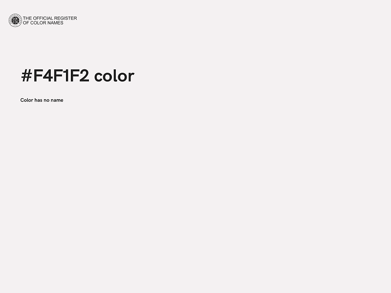 #F4F1F2 color image