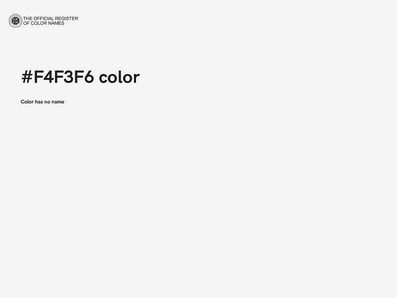 #F4F3F6 color image
