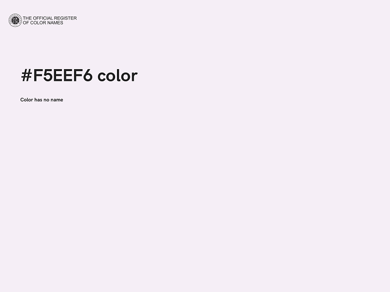 #F5EEF6 color image