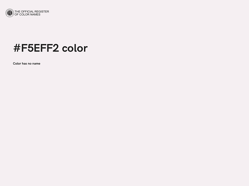 #F5EFF2 color image