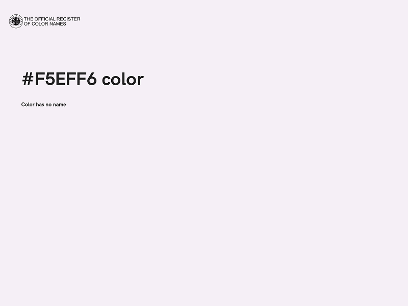 #F5EFF6 color image
