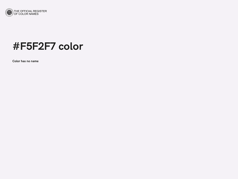 #F5F2F7 color image