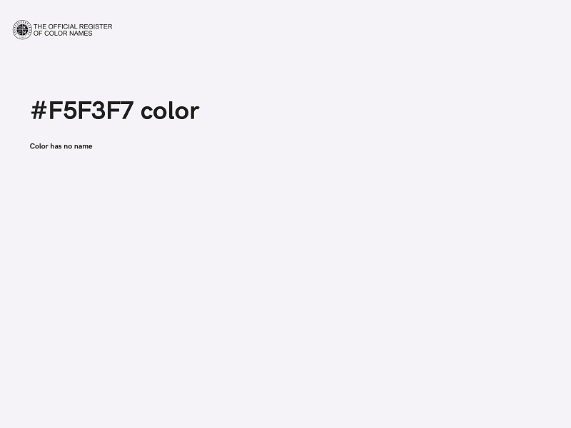 #F5F3F7 color image