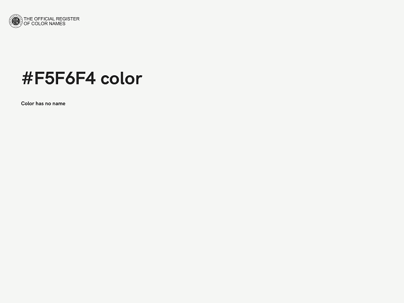 #F5F6F4 color image