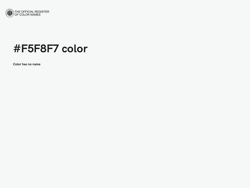 #F5F8F7 color image
