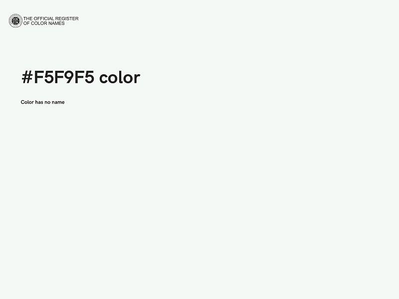 #F5F9F5 color image