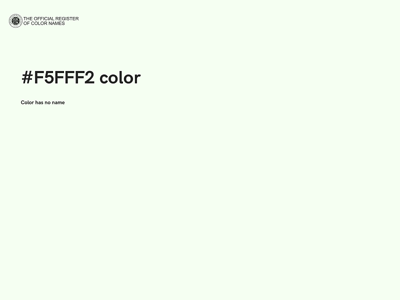 #F5FFF2 color image