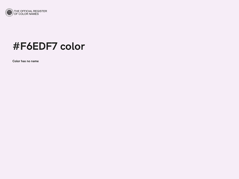 #F6EDF7 color image