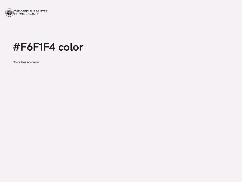 #F6F1F4 color image