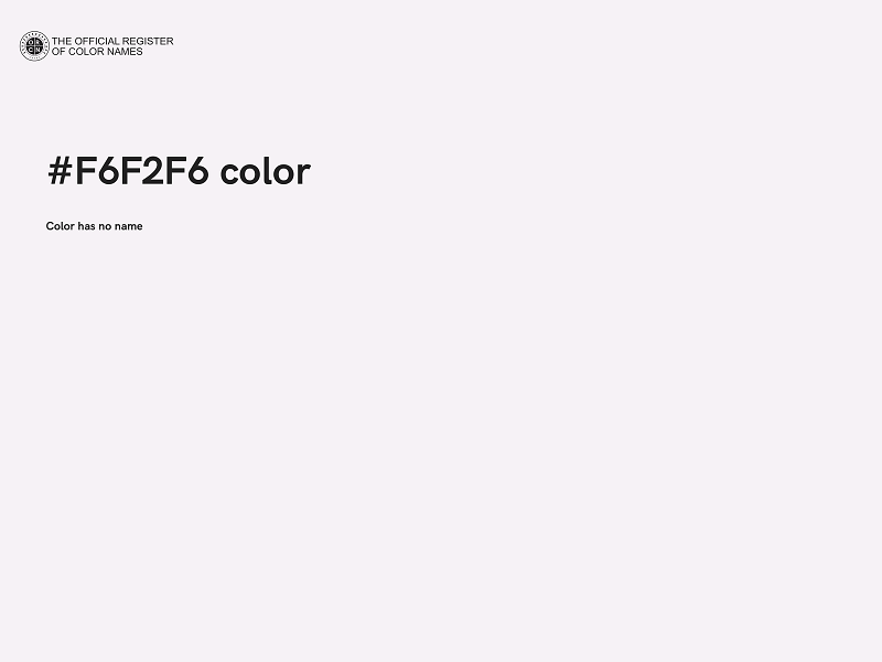 #F6F2F6 color image