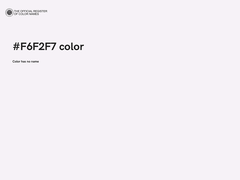 #F6F2F7 color image