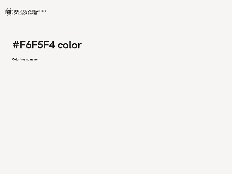 #F6F5F4 color image