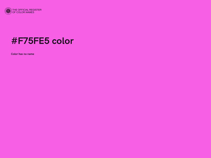 #F75FE5 color image