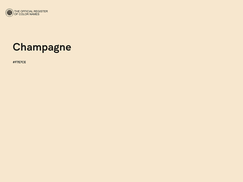 #F7E7CE - Champagne color image