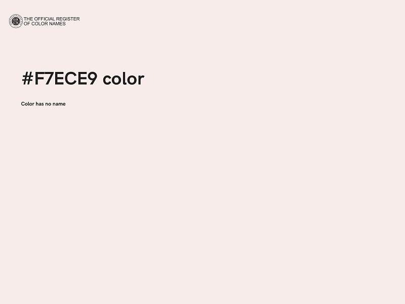 #F7ECE9 color image