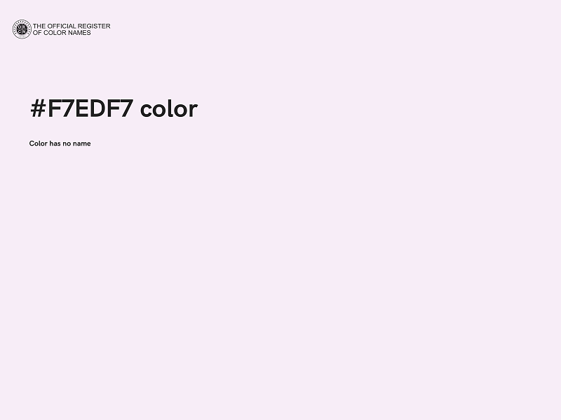 #F7EDF7 color image