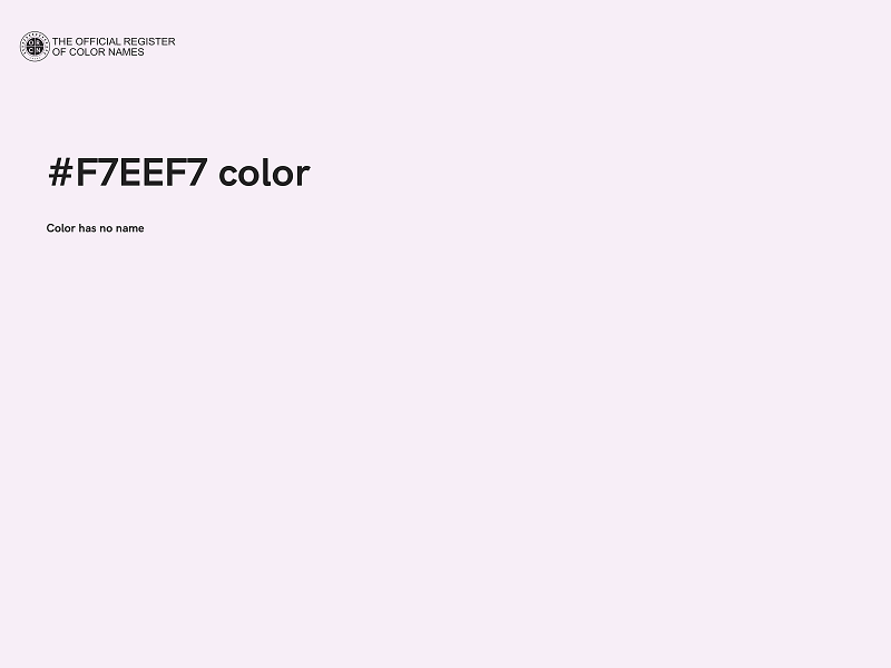 #F7EEF7 color image