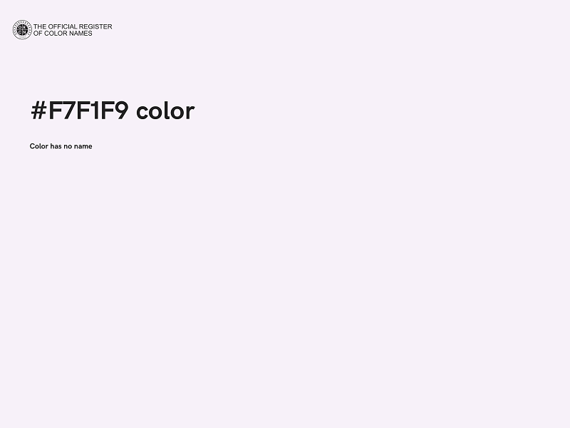 #F7F1F9 color image