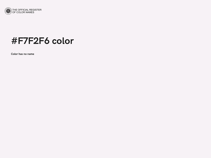#F7F2F6 color image