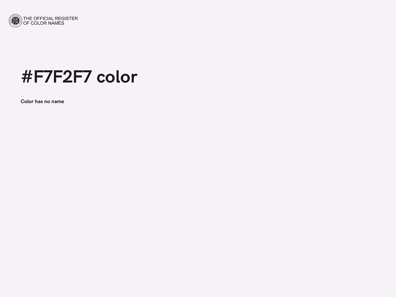#F7F2F7 color image
