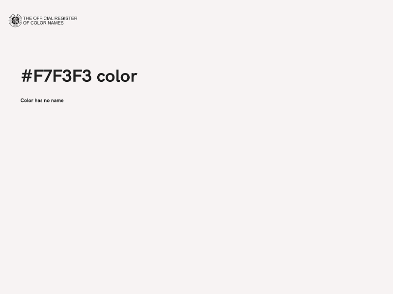 #F7F3F3 color image