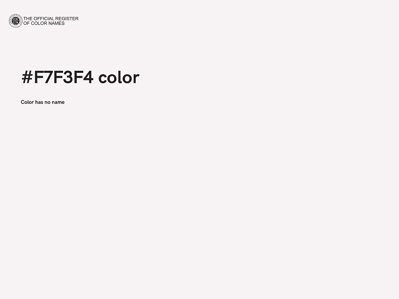 #F7F3F4 color image