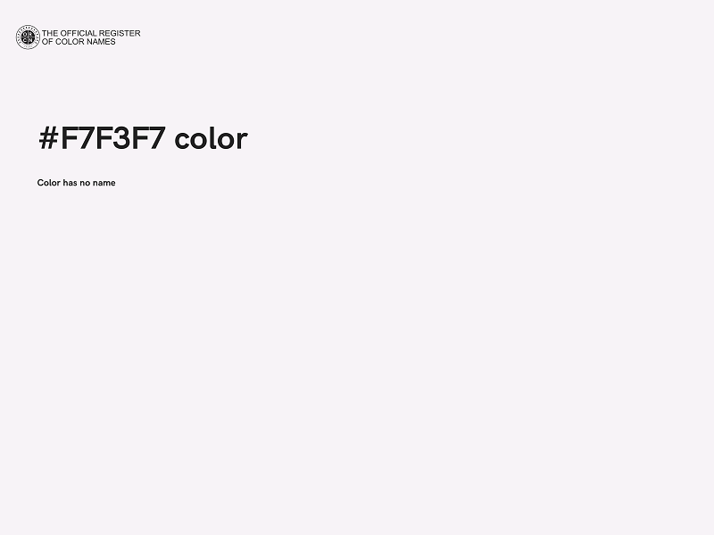 #F7F3F7 color image