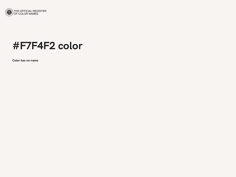 #F7F4F2 color image